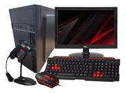 Kit Computador Loja Pdv + Monitor + Leitor + Teclado Mouse