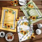Kit Con 3 Panos De Prato Girassol Prata 100 Algodão 45x65cm Döhler
