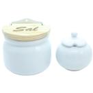 Kit Condimentos 2 pçs - Saleiro parede e Açucareiro - Porcelana