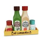 Kit Condimentos Brinquedo em Madeira