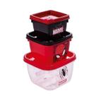 Kit Conect 3 Potes Quadrados Infantil Homem Aranha Marvel Plasútil