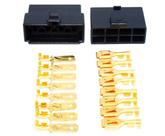 Kit Conector 8 Vias Emb Macho Fêmea c/terminais (preto) - 1518