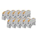 Kit Conector Alavanca de Emenda KV121 1 Via 32A Trilho DIN Cabo 0,2-4,0mm² - Cinza