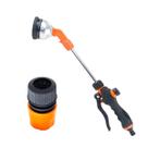 Kit Conector de Mangueira 1/2pol + Esguicho Alongado 9 Funções