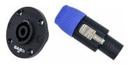 Kit Conector Plug Speakon Sa2x 4 Polos Macho E Femea Pro Nfe