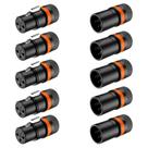 Kit conector roxtone xlr femea macho rotativo lx3 5 pares Kit conector roxtone xlr femea macho rotativo lx3 5 pares