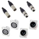Kit conector santo angelo xlr 2 pares painel e 2 pares linha