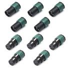Kit conector santo angelo xlr macho femea rotativo 5 pares