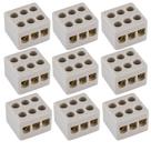 Kit Conectores Tripolar Eletricos P/ Fios Chuveiro Louça / Cobre Obras Acabamento
