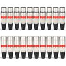 Kit Conectores XLR Macho e Fêmea Voik PVKMV Metal Vermelho
