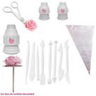 Kit Confeitaria Mago Adap. Saco De Confeitar Estecas Tesoura