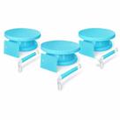 Kit Confeitaria Três Pulverizadores, Três Boleiras e Três Espátulas.