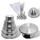 Kit Confeiteiro (5 Formas + Bailarina + 16 Bicos + Saia + Adaptador + 2 Sacos Descartáveis) Kit Confeiteiro (5 Formas + Bailarina + 16 Bicos + Saia + Adaptador + 2 Sacos Descartáveis)