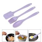 Kit Confeiteiro EM SILICONE 3 PÇ Pincel + Espátula + Colher