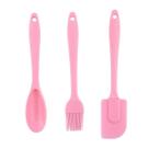 Kit Confeiteiro EM SILICONE 3 PÇ Pincel + Espátula + Colher