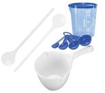 Kit Confeiteiro Panelinha Copo Colher Medidora Colher de Mexer 8 Peças
