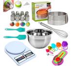 Kit Confeiteiro Para Decoração De Bolos E Cupcakes 24 Peças