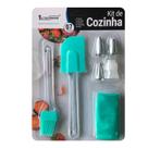 Kit Confeiteiro Pincel, Espatula, Bisnaga, Adaptador, Bicos Kit Confeiteiro Pincel, Espatula, Bisnaga, Adaptador, Bicos
