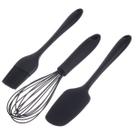 Kit Confeiteiro Simples Espatula e Batedor Preto Weck