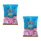 Kit Confete Kukets Mini Branco Rosa M&M Pastilha Chocolate