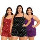 Kit Conforto 3 Baby Dolls Plus size com Alças Reguláveis - Perfeitos para o Lar