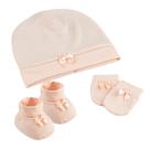 kit Conforto Menina Malha 100% Algodão - Cor:salmao - 1440SL