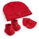 kit Conforto Menina Malha 100% Algodão - Cor:Vermelha - 1440VER kit Conforto Menina Malha 100% Algodão - Cor:Vermelha - 1440VER
