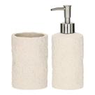 Kit Conj Dispenser Porta Sabonete Líquido E Copo Porta Escovas Decorativo Multiuso Para Banheiro
