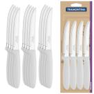 Kit Conjunto 12 Facas Para Churrasco Lâmina Aço Inox Tramontina Faca De Pão Com Serra Varias Cores