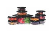 Kit Conjunto 12 Potes Plásticos Quadrados - 5,5 Lts/ 1.3 Lts/ 0,55 Lts