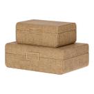 Kit Conjunto 2 Caixas Decorativas Organizadoras Em MDF Com Revestimento Em PU Retangular Luxo