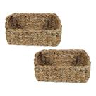 Kit Conjunto 2 Cestos Decorativos Organizadores Multiuso Em Fibra Natural