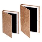 Kit Conjunto 2 Livros Caixas Organizadores Decorativos Em MDF Com Revestimento Em material sintético