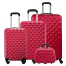 Kit Conjunto 3 Malas Rígidas 360 Mala de bordo 10kg Média 23kg e Grande 32kg mais Frasqueira Gladiador Diamond D1C3FRAD1 Kit Conjunto 3 Malas Rígidas 360 Mala de bordo 10kg Média 23kg e Grande 32kg mais Frasqueira Gladiador Diamond D1C3FRAD1