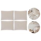 Kit Conjunto 4 Almofadas Decorativas 45x60cm Bege Em Alto Relevo Modernas