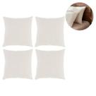 Kit Conjunto 4 Almofadas Decorativas Minimalistas Multiuso Para Sala Sofá E Cama Quarto Off White