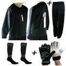 Kit Conjunto 4x1 Calca Goleiro fair pto Infantil - Playfair Kit Conjunto 4x1 Calca Goleiro fair pto Infantil - Playfair