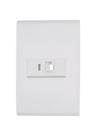 Kit Conjunto 4x2 Modulo Telefone RJ11 Liz Tramontina Branco
