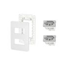 Kit Conjunto 4x2 Tomada Dupla 10A S70202174 Orion Schneider