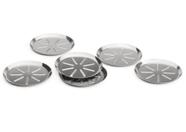 Kit Conjunto 6 Porta Copos De Aço Inox Mesa Descanso Para Copo Bar Não Marca Mesa Móveis Alto Padrão Qualidade Forma Inox