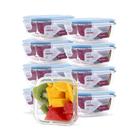 Kit Conjunto 9 Potes Vidro Hermético Tampa Plástico Marmita Mantimentos 320ml