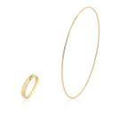 Kit Conjunto Anel Aparador Mais Pulseira Argola Ouro 10k Kit Conjunto Anel Aparador Mais Pulseira Argola Ouro 10k