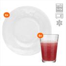 Kit Conjunto Aparelho Jantar 12 Peças Pratos Copos Vidro Texturizado Clássico Elegante Resistente Para Buffet Restaurante Jogo Kit Conjunto Aparelho Jantar 12 Peças Pratos Copos Vidro Texturizado Clássico Elegante Resistente Para Buffet Restaurante Jogo