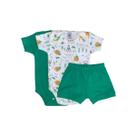 Kit Conjunto Bebê - 2 Body Manga Curta E 1 Shorts Kit Conjunto Bebê - 2 Body Manga Curta E 1 Shorts