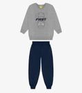 Kit Conjunto Blusão Com Calça Rovi Kids Cinza
