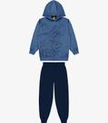 Kit Conjunto Blusão Com Capuz E Calça Rovi Kids Azul