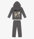 Kit Conjunto Blusão com Capuz e Calça Rovi Kids Cinza