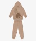Kit Conjunto Blusão Com Capuz E Calça Rovi Kids Marrom