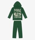 Kit Conjunto Blusão Com Capuz E Calça Rovi Kids Verde