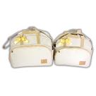 Kit Conjunto Bolsas Maternidade Bebe Menina Menino Enxoval Com Laço e Trocador - 4 Peças - Linha Clean